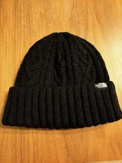 THE NORTH FACE 黒 ニット帽 ケーブル編み　フリーサイズ
