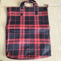 着物収納バッグ 和装用バッグ 　　　　赤黒チェック柄のサムネイル