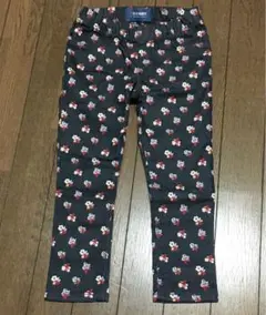試着のみ　オールドネイビー　花柄　パンツ　デニム  スキニー　4T 濃紺　100