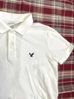 American Eagle 半袖ポロシャツ ホワイト