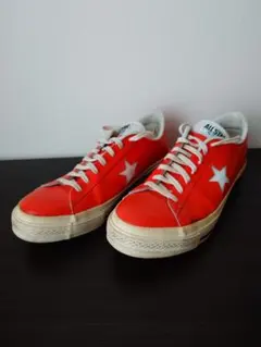 【コンバース ワンスター】 レザー 27cm オレンジ