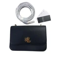 未使用品 完売品 タグ付 ラルフローレン ブラック　ショルダーバッグ レザー