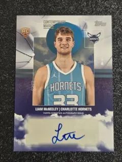 Liam McNeeley RC AUTO Topps Hornets