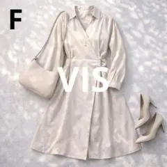 t9【ViS】スプリングコート ライトアウター ラップコート フェミニン