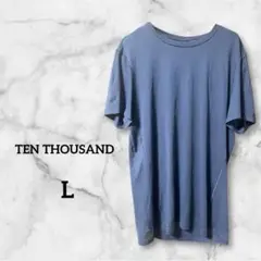 TEN THOUSAND 半袖Tシャツ L ネイビー