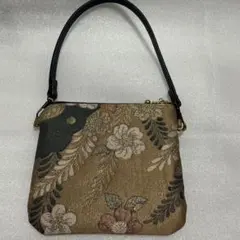 袋帯　リメイク　ハンドメイド　ミニポーチ　バッグ　持ち手付き