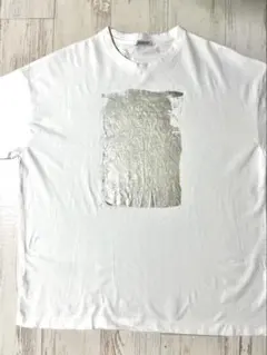NUNIFE 半袖　箔プリントTシャツ　ビッグシルエットのサムネイル