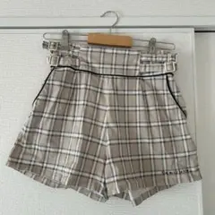 ピンクラテ チェックショートパンツ