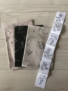 check&stripe トラネコボンボン　生地＆タグ