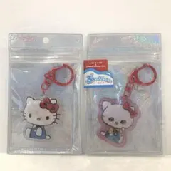 新品・サンリオ ハローキティ＆SWIMMERコラボ ぷっくりったいキーホルダー