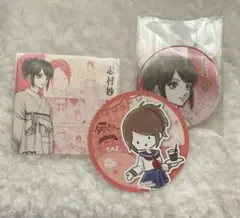 志村妙　銀魂展　カプコンカフェ　コースター　缶バッジ　セット