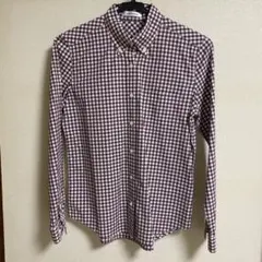 NEWYORKER チェック柄 長袖シャツ ボルドー