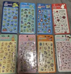 ディズニー　ぷくぷくシール　硬いタイプ　８種