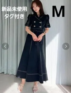 【新品未使用】リゼクシー ギャザーデザインマーメイドワンピース M