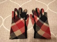 理由あり品 BURBERRY BLUE LABEL チェック柄手袋