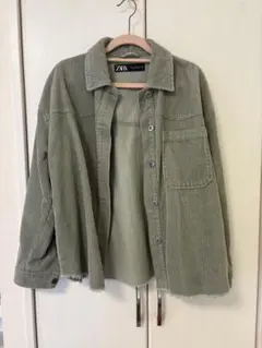 ZARA コーデュロイジャケット Mサイズ オリーブグリーン