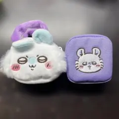 ちいかわ ぬいふわ トート ミニ カラビナ つき 刺繍 スクエア ミニ ポーチ