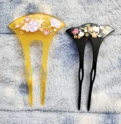 簪かんざし2点セット【朝顔•紅白梅】