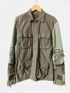 襤褸XL フェードTWENTY WORKS ミリタリージャケット Mカーキ迷彩