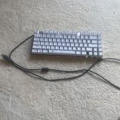 ゲーミングキーボードホワイト【茶軸】