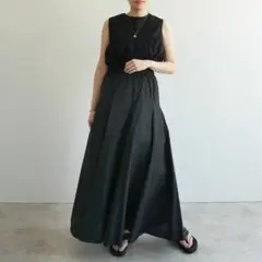 レディース　スカート　フレア　体型カバーFASHFREN ロング　マキシ