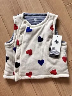 【新品・未使用タグ付き】petit bateau ハート柄ベスト