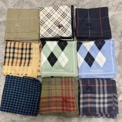ハンカチまとめ売り 9枚セット BURBERRY等