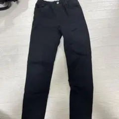 ブラック ストレートパンツ ゴムウエスト