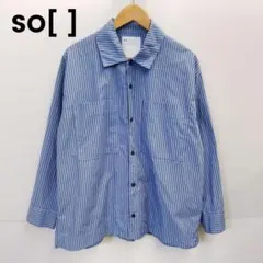W11 SO[ ] ストライプシャツ コットン 綿100