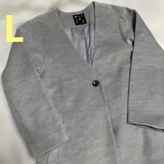 秋 ノーカラージャケット