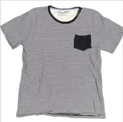 nano・universe ナノユニバース ボーダー Tシャツ ポケット