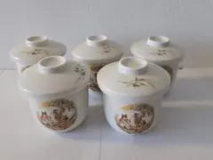 湯呑み 蓋付き 5客セット お茶器 来客用 未使用