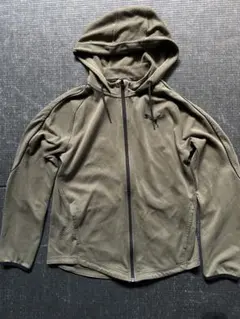 PUMA オリーブグリーン フルジップパーカー メンズL