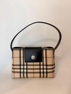 本物未使用□バーバリー□ ノバチェック キャンバス ショルダーバッグ