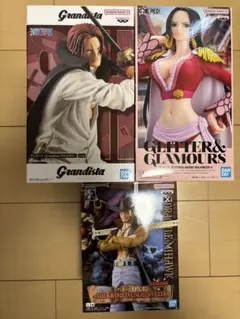 ワンピース フィギュア 3体セット まとめ売り　シャンクス、ハンコック、ミホーク