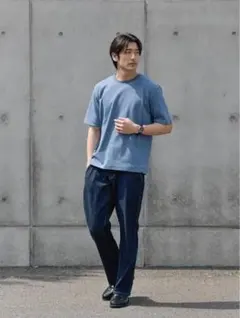 ships ブルー クルーネック Tシャツ　ユニクロ　無印