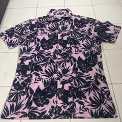 美品　adidas ゴルフ　メンズ　シャツ　ピンク