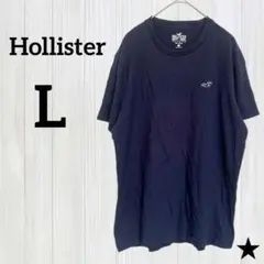 ★Hollister【L】ネイビー Tシャツ 半袖 シンプル 綿 ヴィンテージ