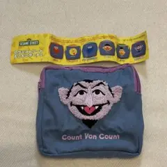 【新品】セサミストリートもこもこポーチ2　カウント伯爵　ガチャガチャ