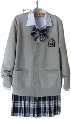 ノーブランド品 JK制服 4点セット 大きいサイズ 女子高生 学校制服 春秋冬