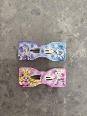 アイドルプリキュア　映画前売り特典　ヘアクリップ２個セット　リボンクリップ