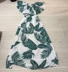アロハ　ワンピース　オフショルダードレス