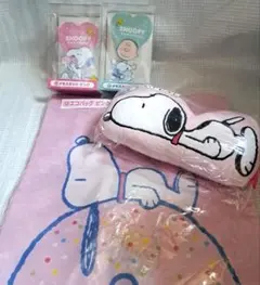 スヌーピー　一番くじ　４点セット　メモスタンド　リストレスト　エコバッグ