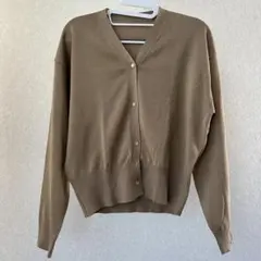 KURICA ベージュ Vネックカーディガン
