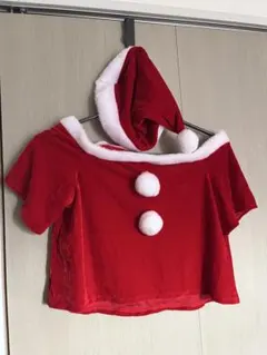 サンタコスチューム 赤 ポンポン付き