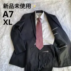 【新品未使用✨】メンズ ネイビーストライプ スーツ セットアップ XL