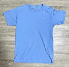 Champion チャンピオン 半袖 Tシャツ ワンポイント ブルー 青 L