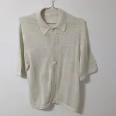 GU メッシュポロシャツ ホワイトのサムネイル