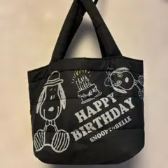 スヌーピー ハンドバッグ ブラック＆ブラウン 小さめ