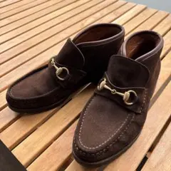 GUCCI グッチ モカシン 茶色 スエードブーツ ハイカット 36.5
